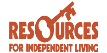 Resources for Independent Living logo in orange